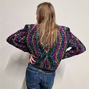 Brilliante by J.A. Vintage Sequined Jacket XL